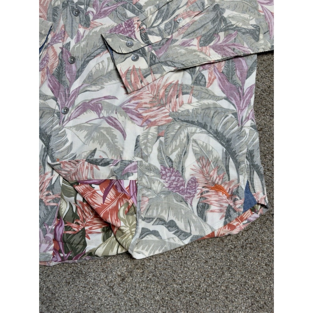 Tommy Bahama Men's XL Shirt Coastline Cord Lush Vines Sweet Chili Floral new - Picture 7 of 11